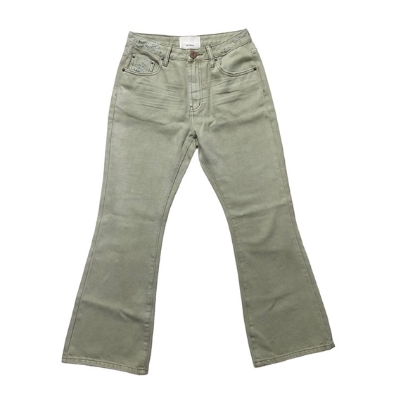 One Teaspoon Charlie Flare Size 26 Super Khaki Color NEW NWT - Picture 3 of 15